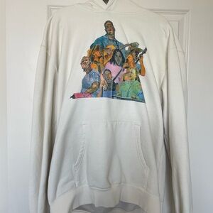 White Hoodie with Colorful Graphic